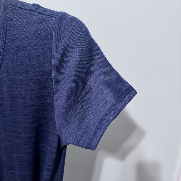 NWT T By Talbots Wide Leg Jumpsuit Women Small Blue V-Neck Pockets Crop Stretch - Picture 6 of 8